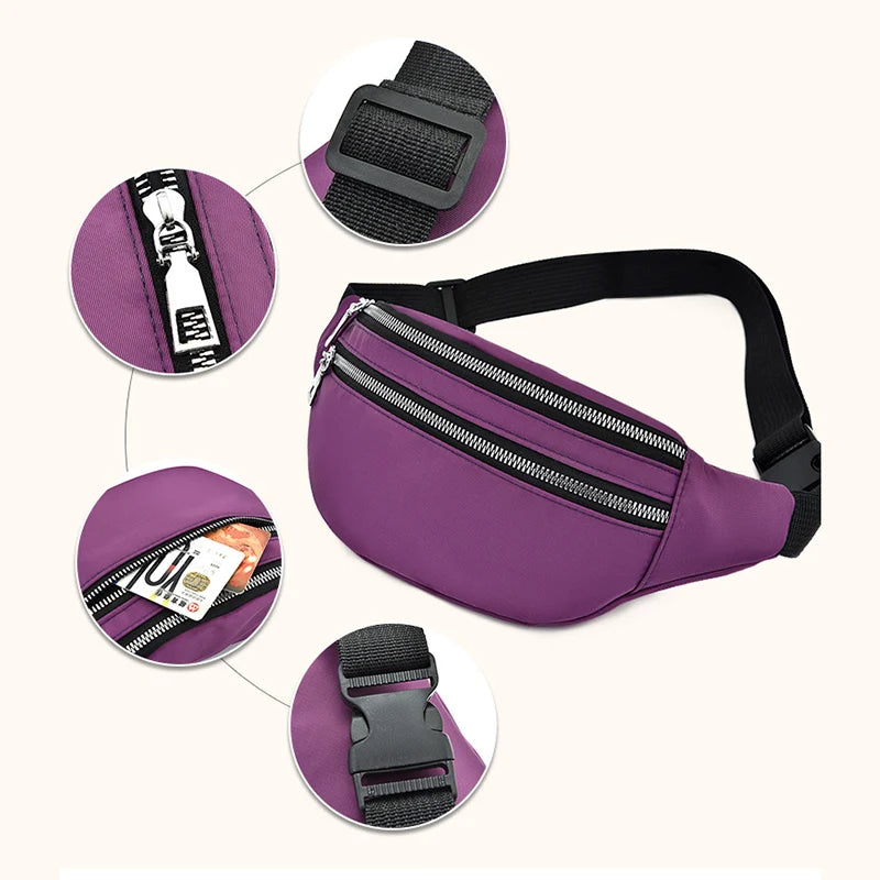Waterproof Fanny Pack Waist Bag Men Women Hip Bum Bag for Travel
