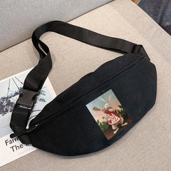 Funny Print Mini Waist Pack for Women, Banana Bag Travel Shoulder Purse