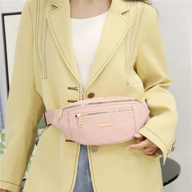 Waist Bag Women Men Belt Pouch Female Banana Bag Travel Shoulder Purse