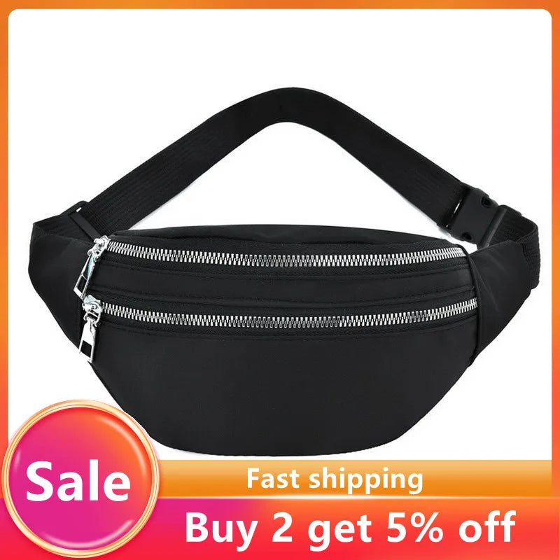 Fanny Pack Women Waist Bag Men Belt Pouch Female Banana Bag Travel Shoulder Purs