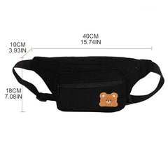 Kid Girl Bear Waist Chest Bag Zipper Shopping Sport Tourism