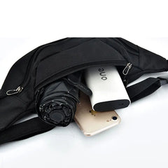 Women's Fanny Pack 3-Zipper Waist Bag Hip-hop Men Chest Bag Travel Sling Pocket