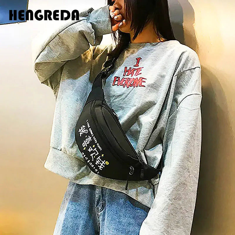 Women's Fanny Pack Hip-hop Waist Bag Travel Chest Bag