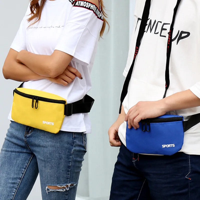 Fanny Pack 11 Colors Unisex Waist Bag Pink Hip Pouch Zipper Bum Bag
