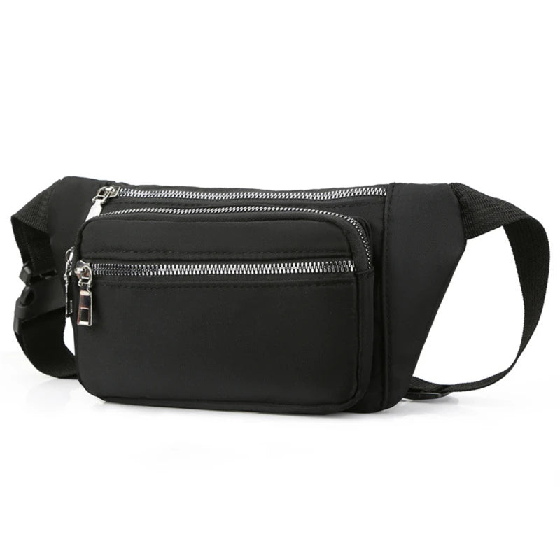 Nylon Waist Bags Casual Crossbody Chest Bags Unisex Hip Bum Bag