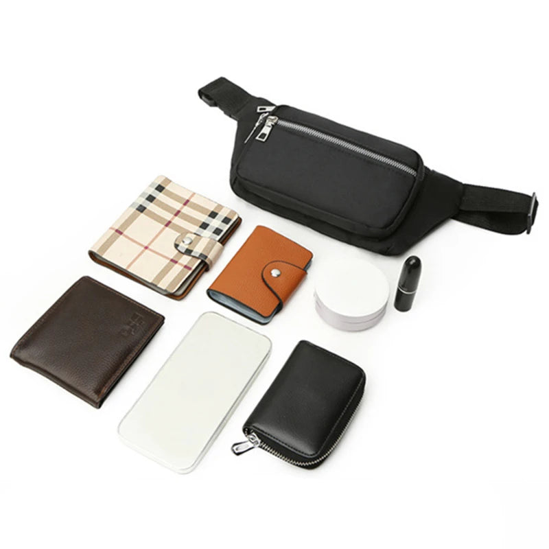 Nylon Waist Bags Casual Crossbody Chest Bags Unisex Hip Bum Bag