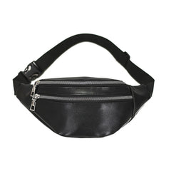 Fanny Packs Waist Pack with Zipper Pockets PU Leather