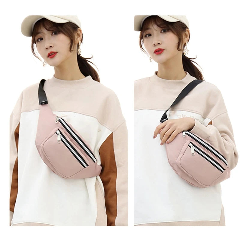 Nylon Fanny Pack Waist Bag Travel Sling Running Bags