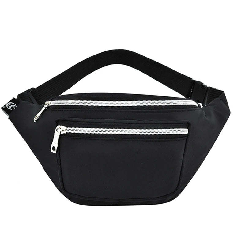 Nylon Waist Bag Travel Sling Bags Running Zipper Phone Pouch
