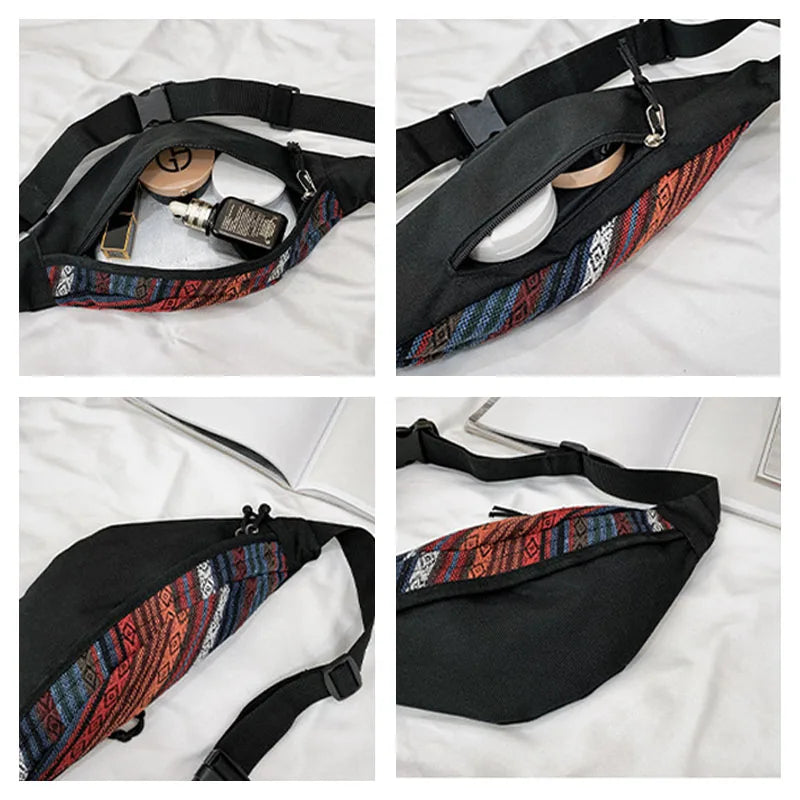 Canvas Crossbody Chest pack Handbag Hip hop Phone pack Shoulder Waist Bag