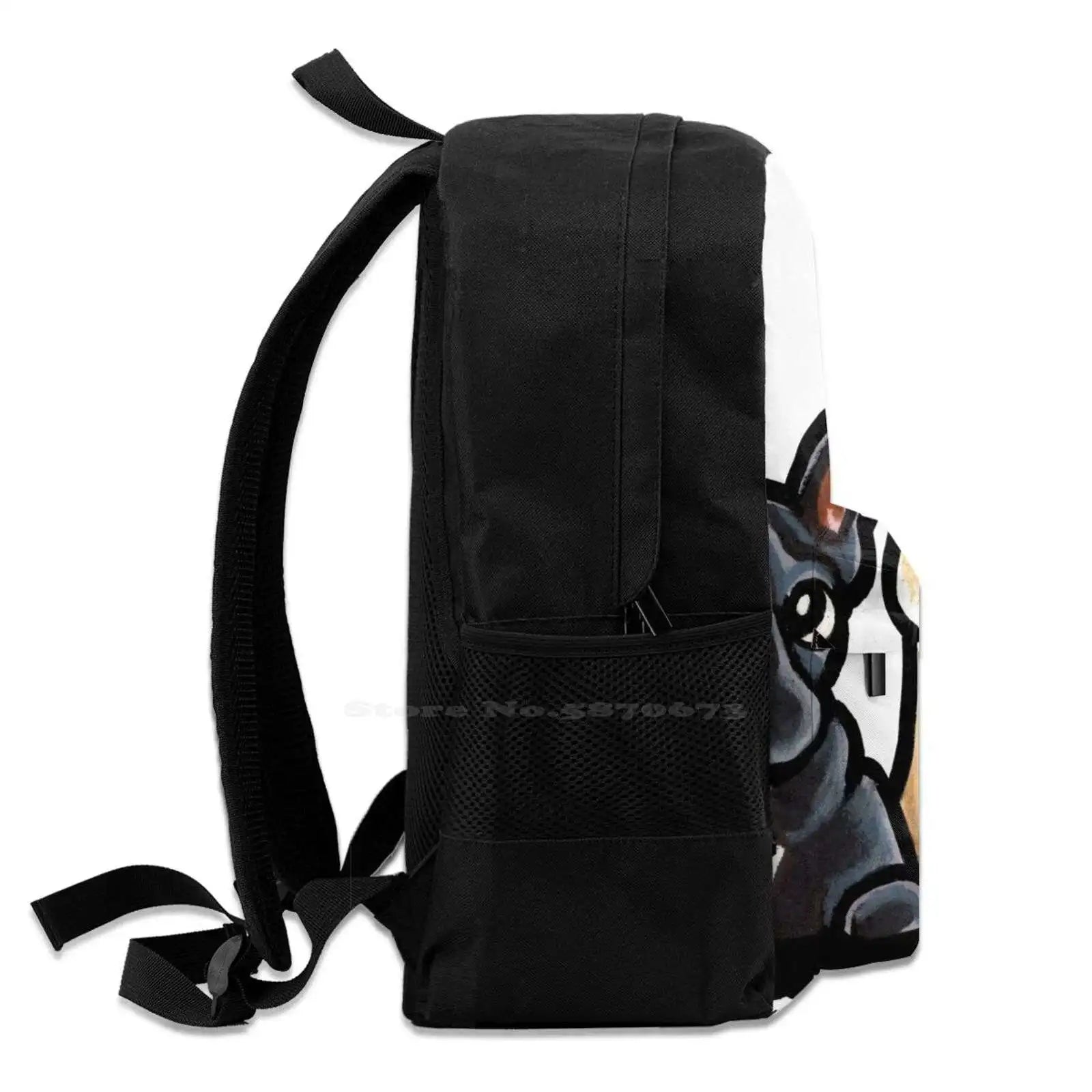Fantastic Four Frenchies 3D Print Backpack Casual Bag French Bulldog
