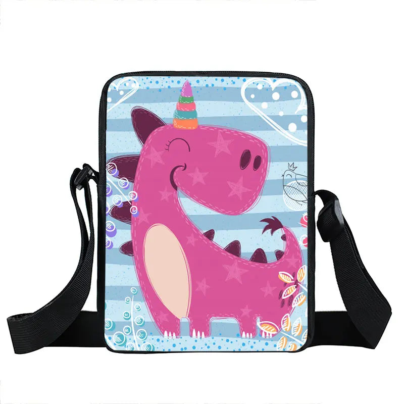 Colorful Unicorn Messenger Bag Girls Bookbag Boys School Bags Kids Handbag