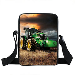 Farm Tractor Messenger Bag for Kids, Canvas Shoulder Bags for Travel
