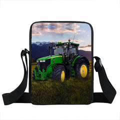 Farm Tractor Messenger Bag for Kids, Canvas Shoulder Bags for Travel
