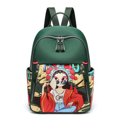 Printed Backpack Waterproof Oxford Travel Large Capacity Bag