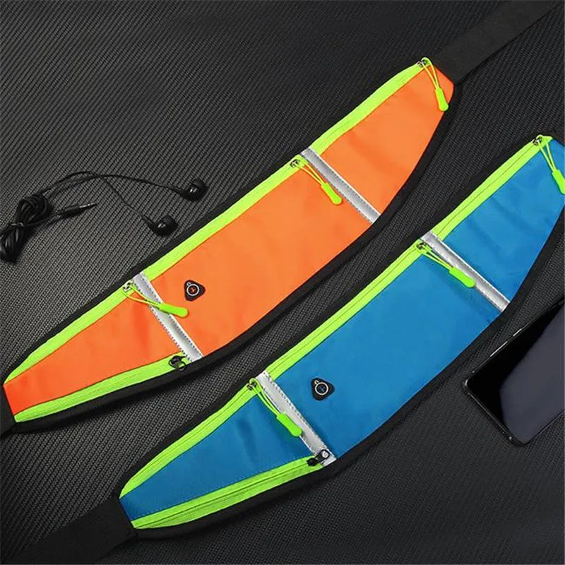 Running Waist Bag Waterproof Gym Bag Safty Reflective Tape Cycling Phone Case