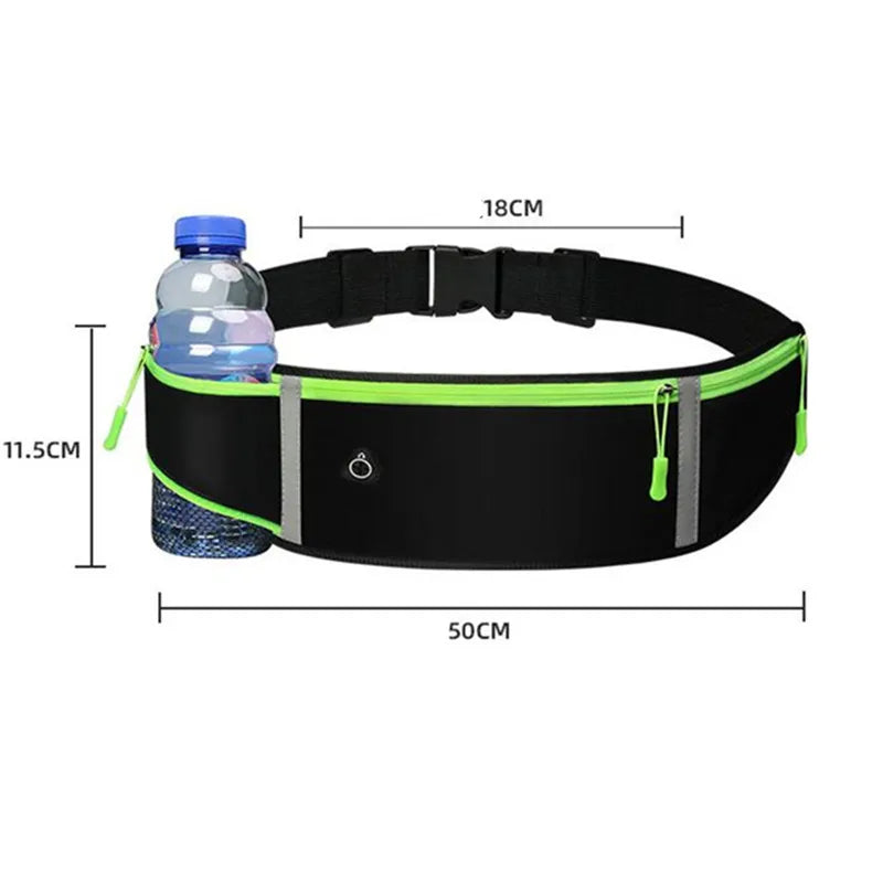 Running Waist Bag Waterproof Gym Bag Safty Reflective Tape Cycling Phone Case