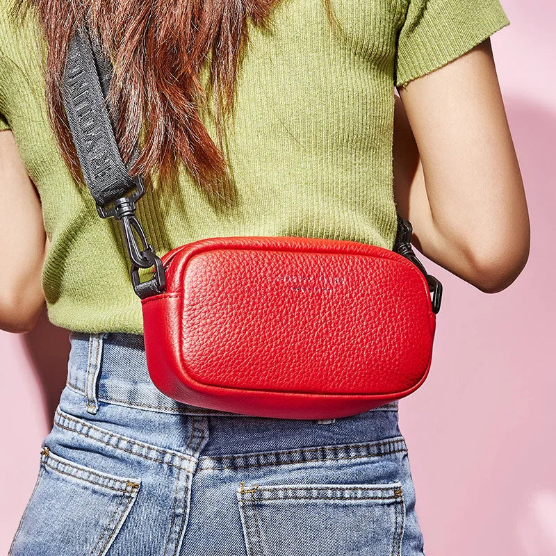 Top Leather Messenger Bag Shoulder Purse Women Crossbody Bag