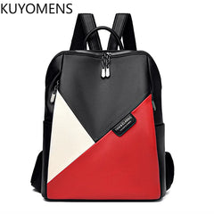 Leather Rucksack Women's Backpack School Book Bag for Teen Girls