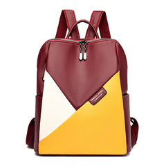 Leather Rucksack Women's Backpack School Book Bag for Teen Girls