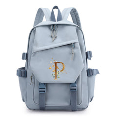26 Letter Backpack for Girls School Student Bag Large Capacity