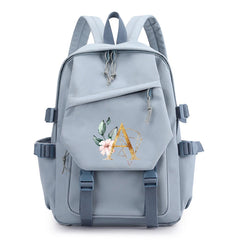 26 Letter Backpack for Girls School Student Bag Large Capacity
