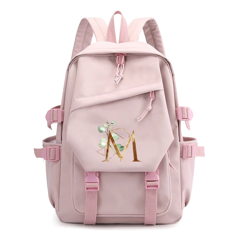 Pink Large Capacity Laptop Backpack for Girls School Student Bag