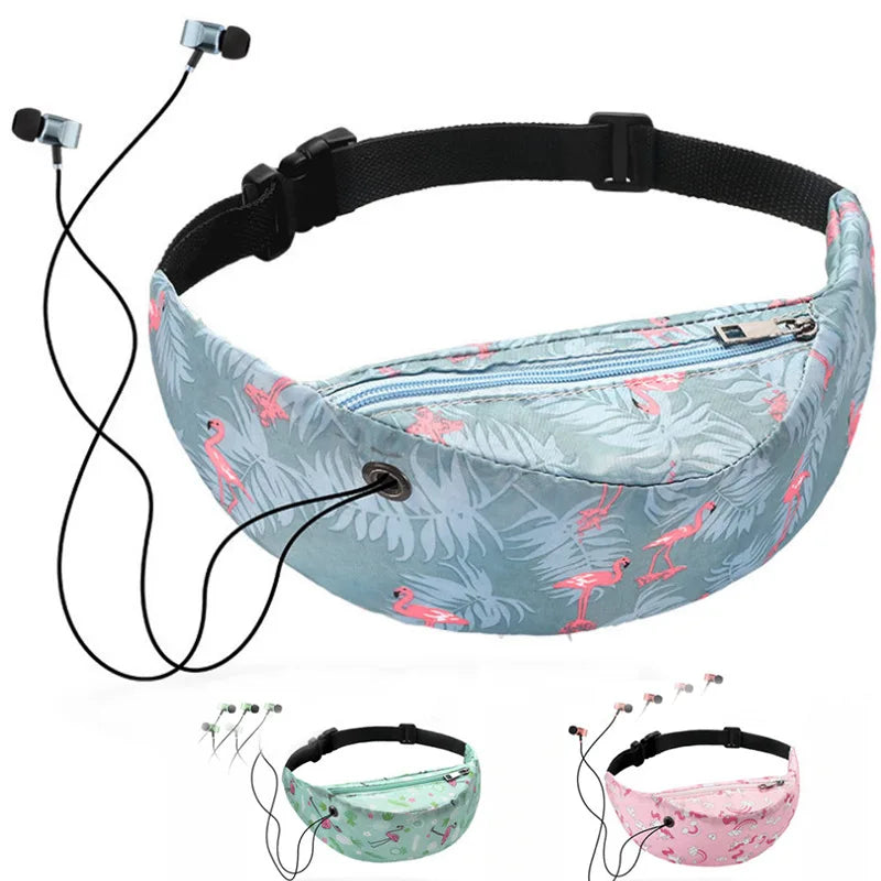 3D Colorful Print Waist bag Fanny Packs Hip Belt Bags Money Travelling