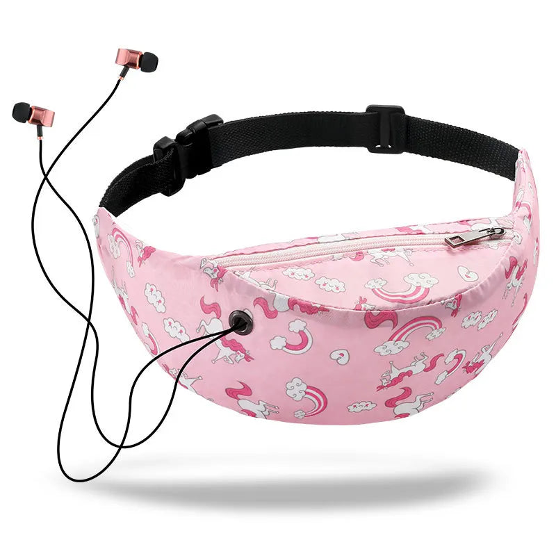 Colorful Print Waist Bag Fanny Pack Hip Belt Money Travel