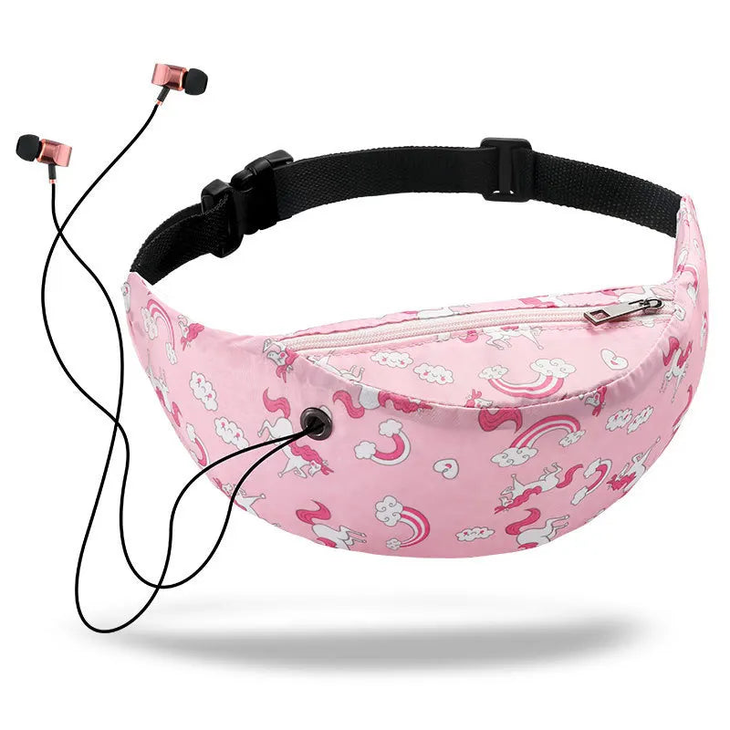 3D Colorful Print Waist bag Fanny Packs Hip Belt Bags Money Travelling