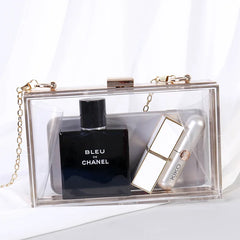 Acrylic Transparent Clutch Chain Shoulder Bag Wedding Party Evening Handbag