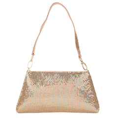 Aluminium Rhinestones Pattern Evening Clutch Bag Zipper Women Handbags