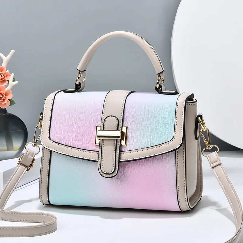 Texture Small Square Bag Women's One-shoulder Handbag