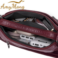 High Capacity Womens Shoulder Bags High Pu Leather Women Handbag