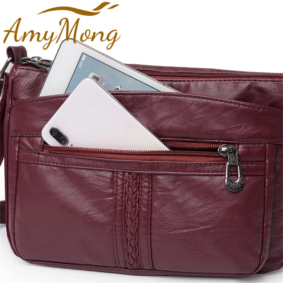 High Capacity Womens Shoulder Bags High Pu Leather Women Handbag