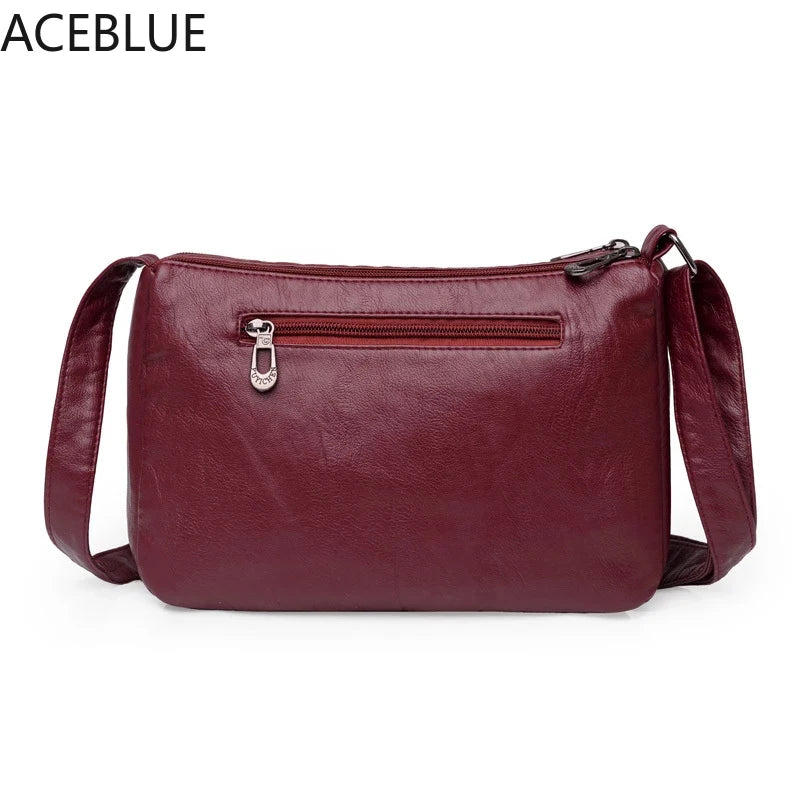 Solid Messenger Bag High Capacity Shoulder Bags Women Handbag