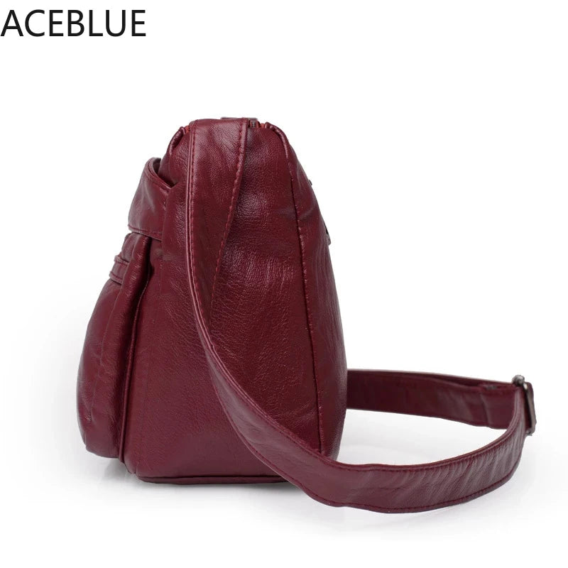 Solid Messenger Bag High Capacity Shoulder Bags Women Handbag