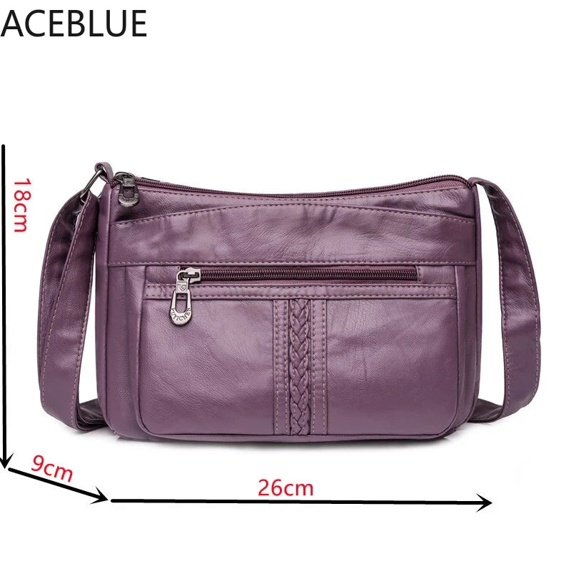 Solid Messenger Bag High Capacity Shoulder Bags Women Handbag