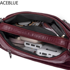 Solid Messenger Bag High Capacity Shoulder Bags Women Handbag