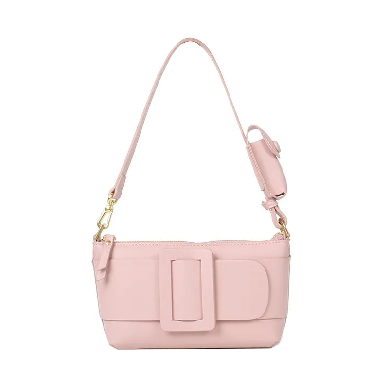 Small Shoulder Bag Square Crossbody Bags PU Leather Handbag with Purse