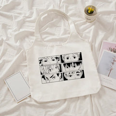 Haikyuu Anime Eco Canvas Tote Bag Harajuku Shopper Women Shoulder Large