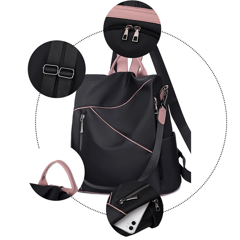 Anti-theft Waterproof Backpack Women Large Capacity School Bag
