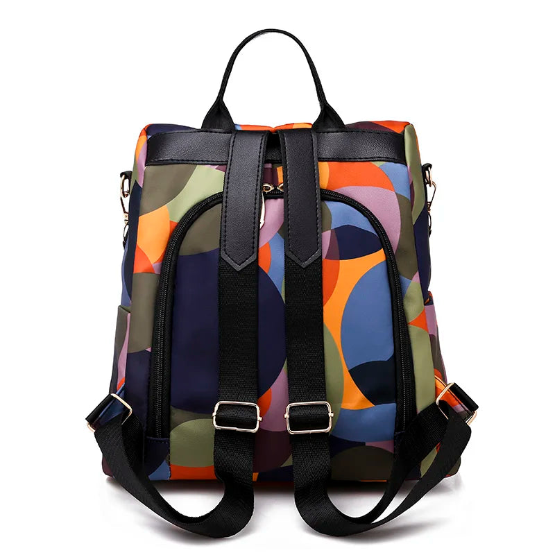 Waterproof Oxford Women Backpack Large Capacity Anti-theft Design