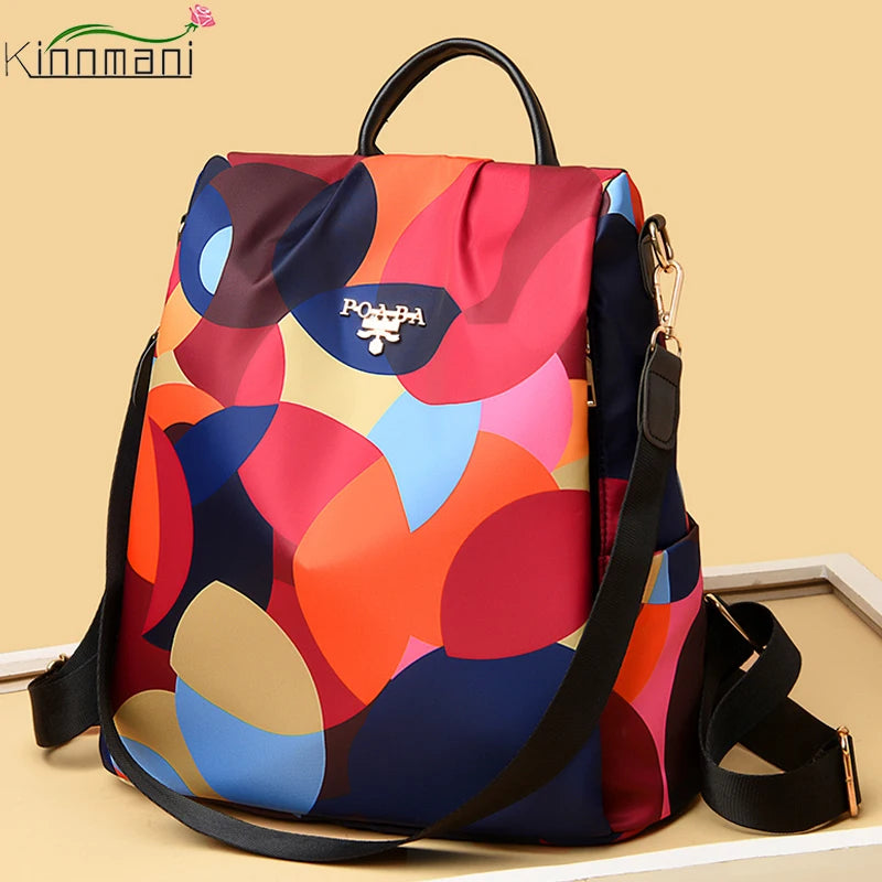 Anti-Theft Women Backpack Oxford Cloth Shoulder Bag for Teenagers Large Capacity