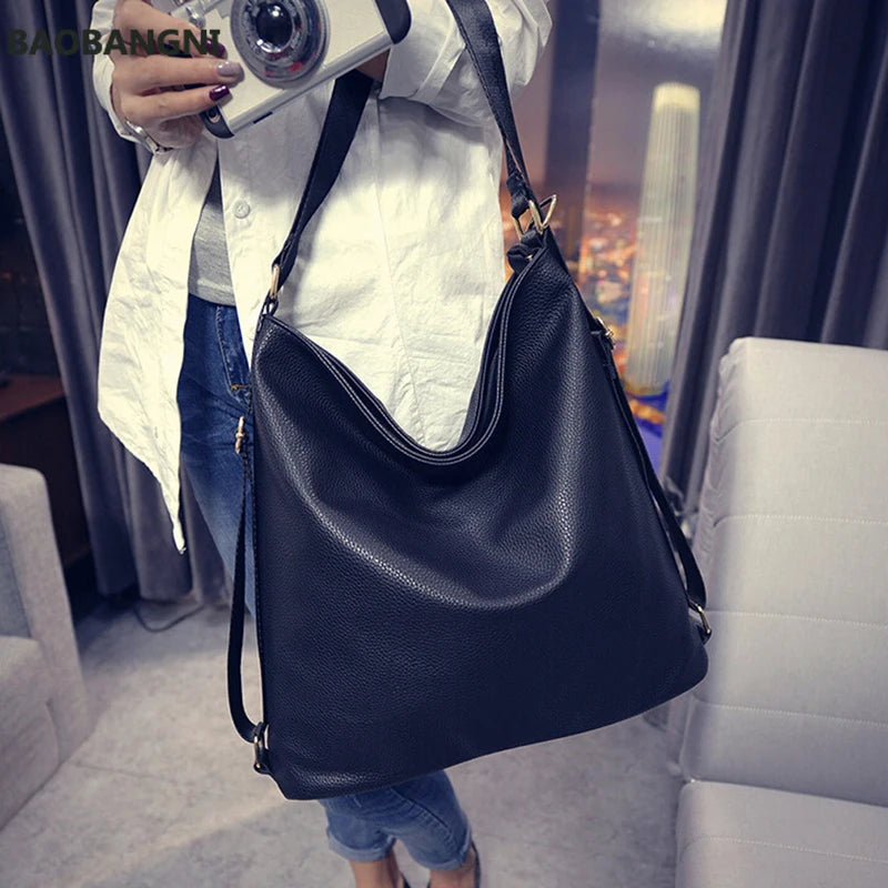 Autumn PU Leather Crossbody Bag Large Capacity Casual Handbag for Women