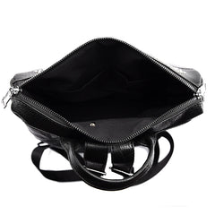 Casual High Soft Leather Backpack Large Capacity School Bag