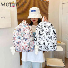 Butterfly Print Laptop Rucksack Shoulder Bag for Travel