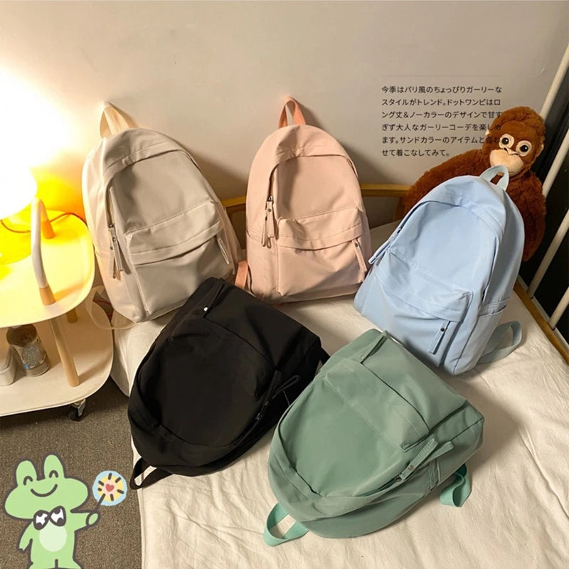 Canvas Teen Girl Backpack Anti-theft School Bag