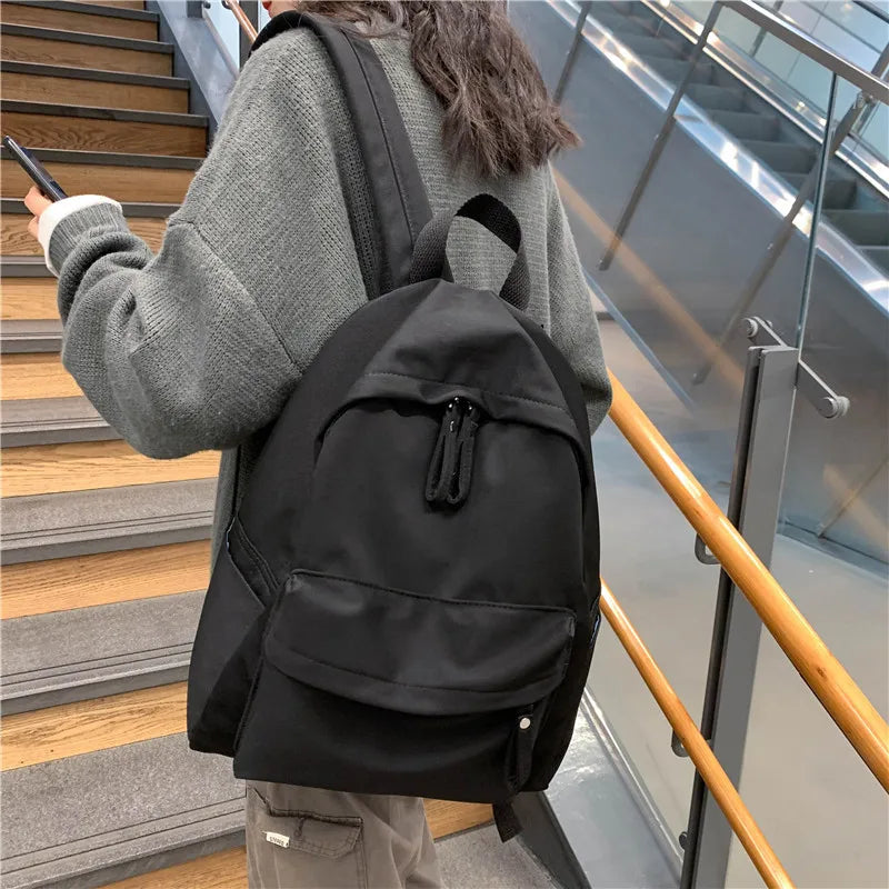 Canvas Women Backpack Anti-theft Girls School Bag