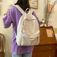 Canvas Teen Girl Backpack Anti-theft School Bag